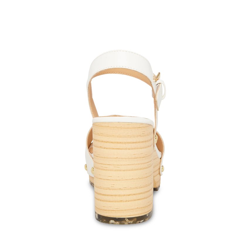 White Steve Madden Rubyy Women's Heels Sandals | PH 7614HZV